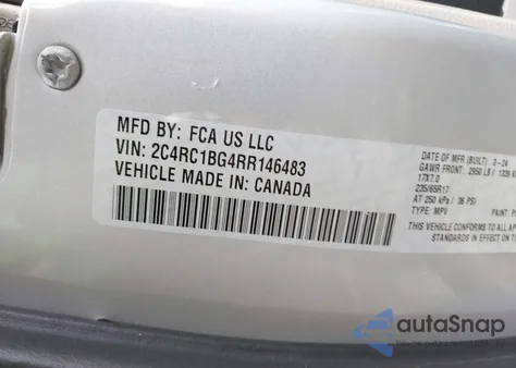 2024 Chrysler Pacifica Touring L from USA, damaged, VIN 2C4RC1BG4RR146483